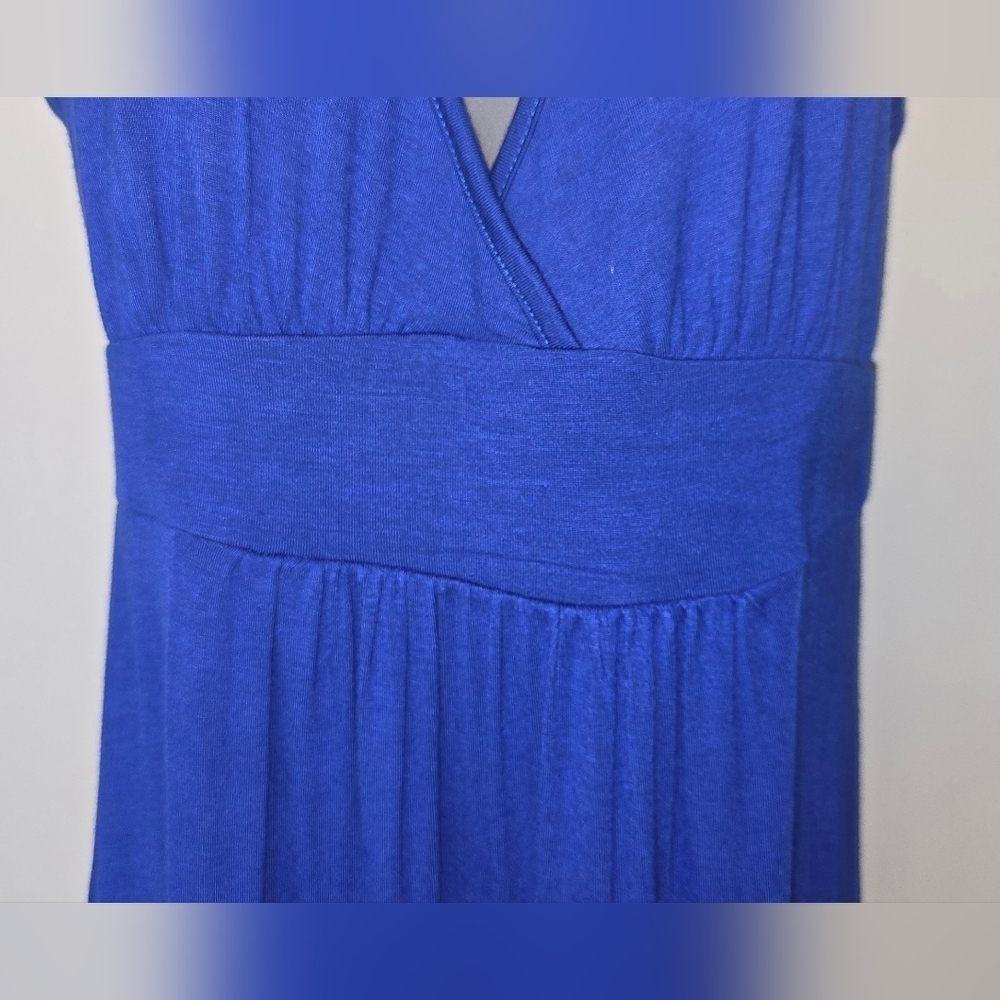 Loveappella Womens Summer Sleeveless Dress Extra Long Stretchy Royal Blue Small - Picture 8 of 8